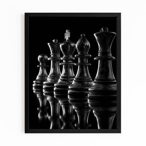 Black Chess Pieces Art
