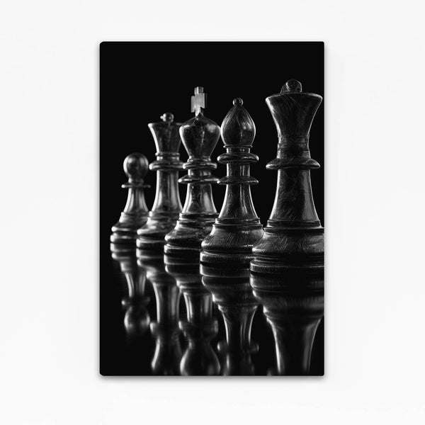 Black Chess Pieces Art