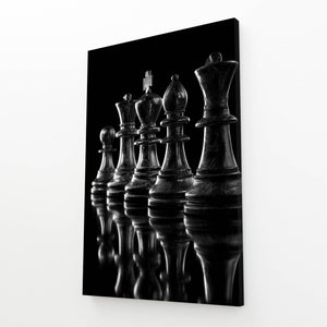 Black Chess Pieces Art