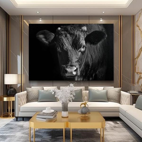 Black Cow Canvas