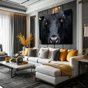 Black Cow Print