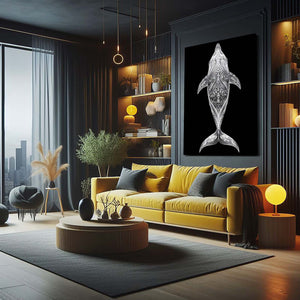 Black Dolphin Art