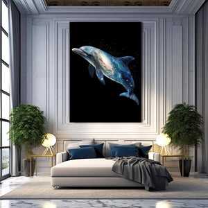 Black Dolphin Wall Art