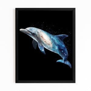 Black Dolphin Wall Art