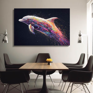 Black Dolphin Wall Decor