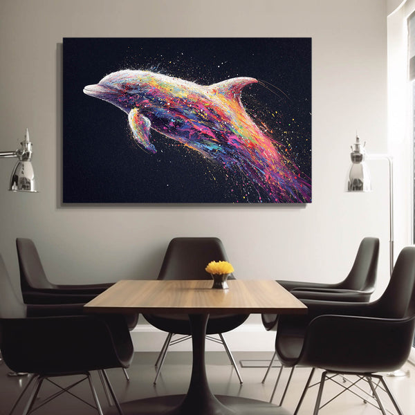 Black Dolphin Wall Decor