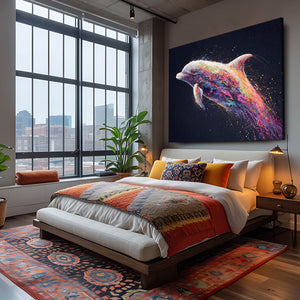 Black Dolphin Wall Decor