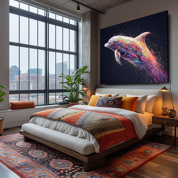 Black Dolphin Wall Decor