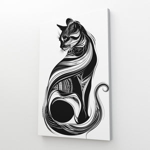 Black Drawing Cat Art | MusaArtGallery™