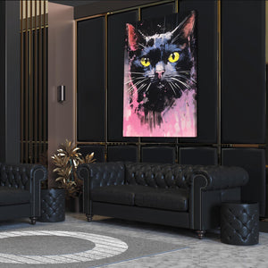 Black Face Cat Art | MusaArtGallery™