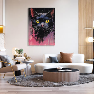 Black Face Cat Art | MusaArtGallery™