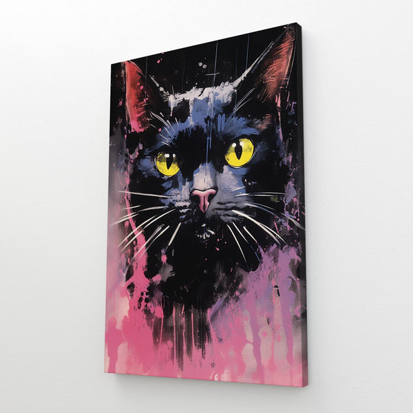 Black Face Cat Art | MusaArtGallery™