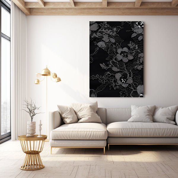 Black Flower Wall Art