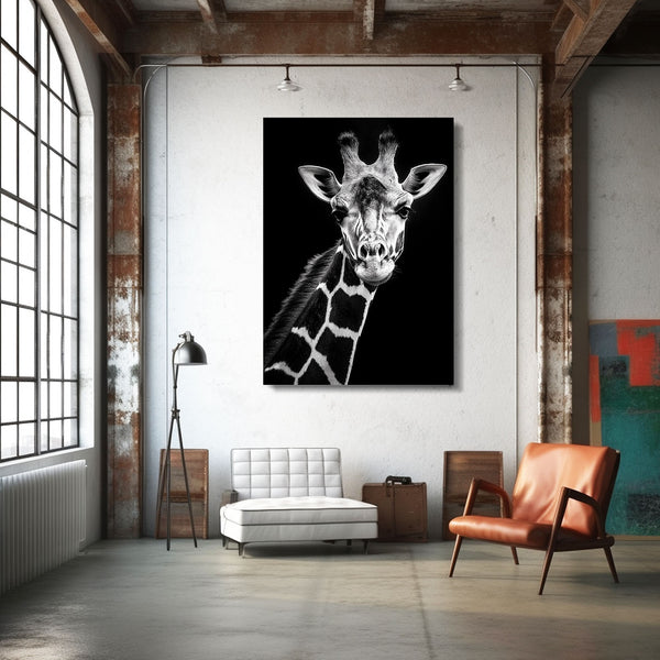 Black Giraffe Art
