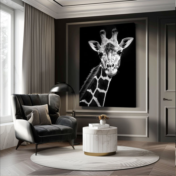 Black Giraffe Art