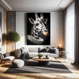 Black Giraffe Print