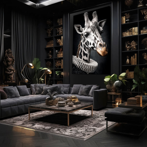Black Giraffe Print