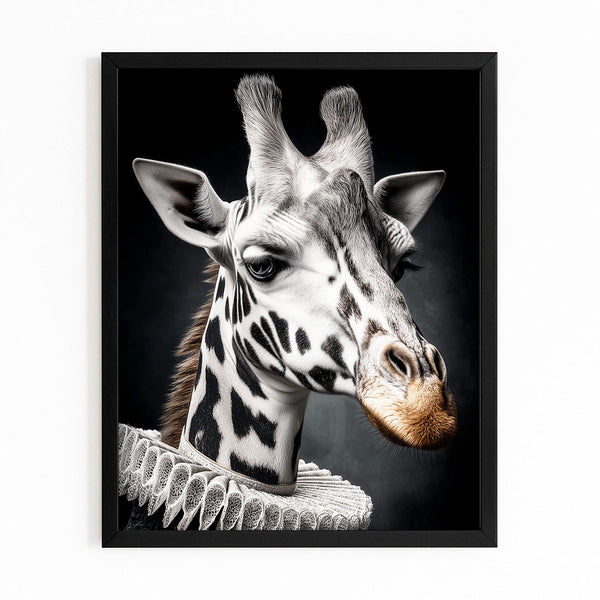 Black Giraffe Print