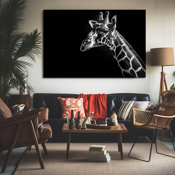 Black Giraffe Wall Art