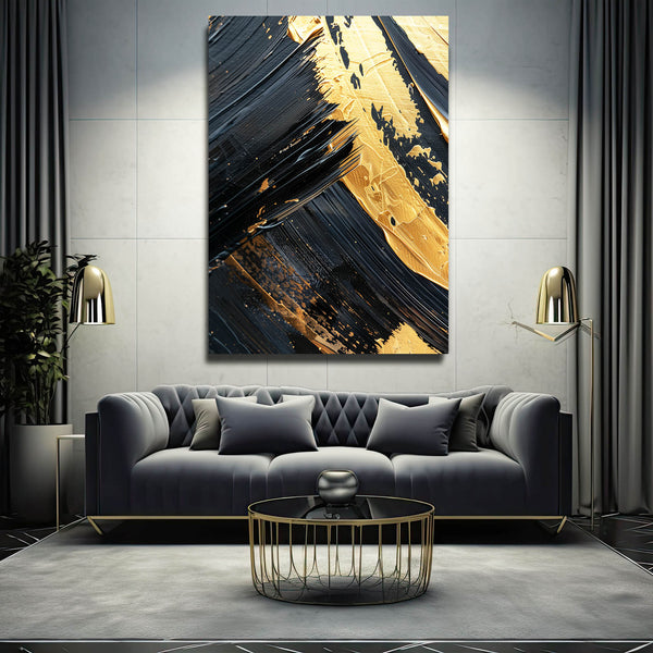 Black Gold Abstract Art | MusaArtGallery™