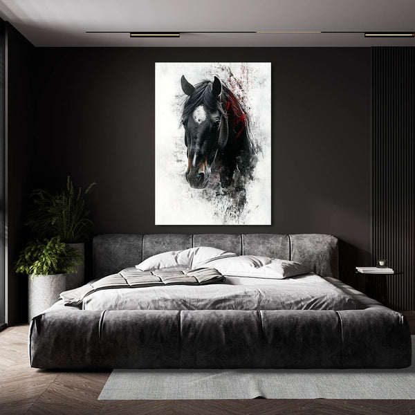 Black Head Horse Art