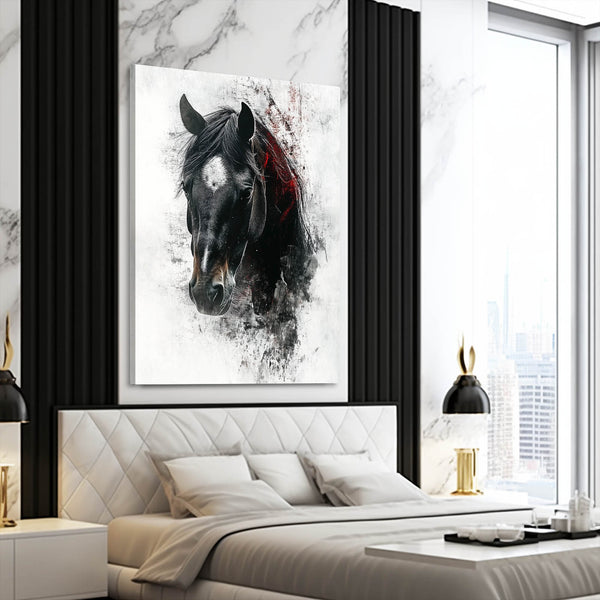 Black Head Horse Art