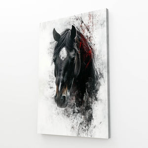 Black Head Horse Art