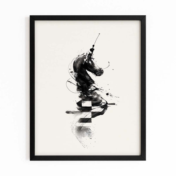 Black Knight Chess Art