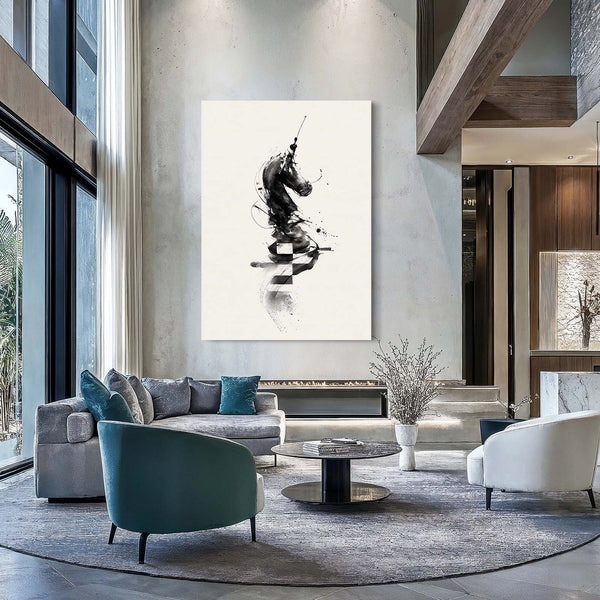 Black Knight Chess Art