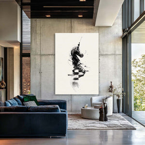Black Knight Chess Art