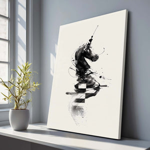 Black Knight Chess Art