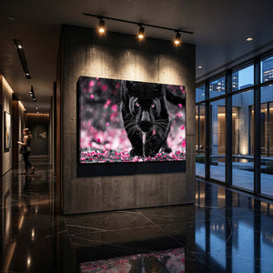 Black Panther Cherry Blossom Wall Art