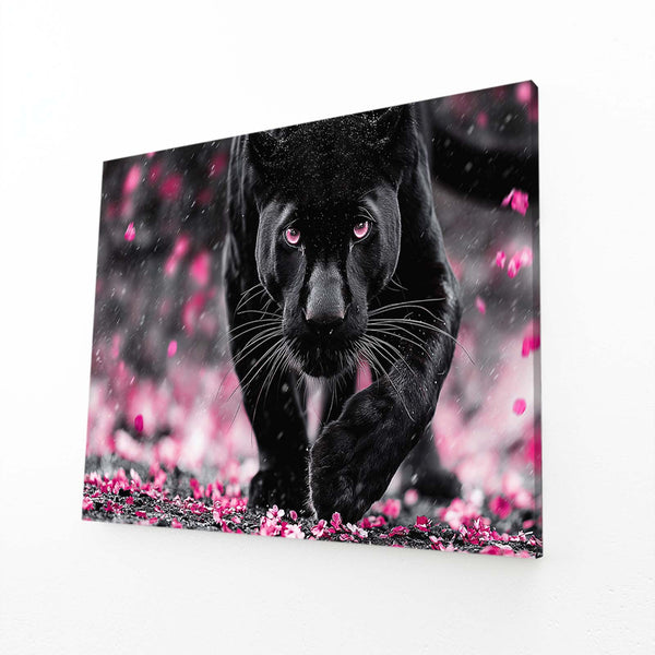 Black Panther Cherry Blossom Wall Art