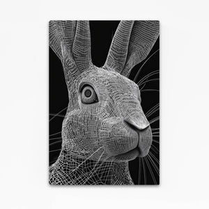Black Rabbit Canvas Wall Art