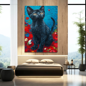 Black Small Cat Art | MusaArtGallery™