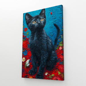 Black Small Cat Art | MusaArtGallery™