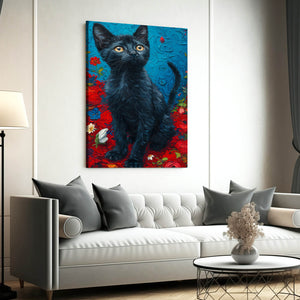 Black Small Cat Art | MusaArtGallery™