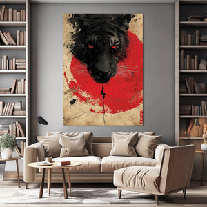 Black and Red Tiger Art | MusaArtGallery™