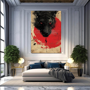Black and Red Tiger Art | MusaArtGallery™