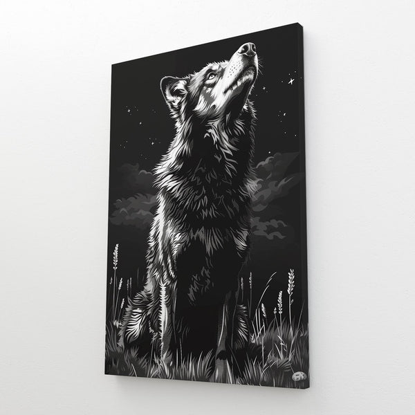 Black Wolf Canvas Art  | MusaArtGallery™