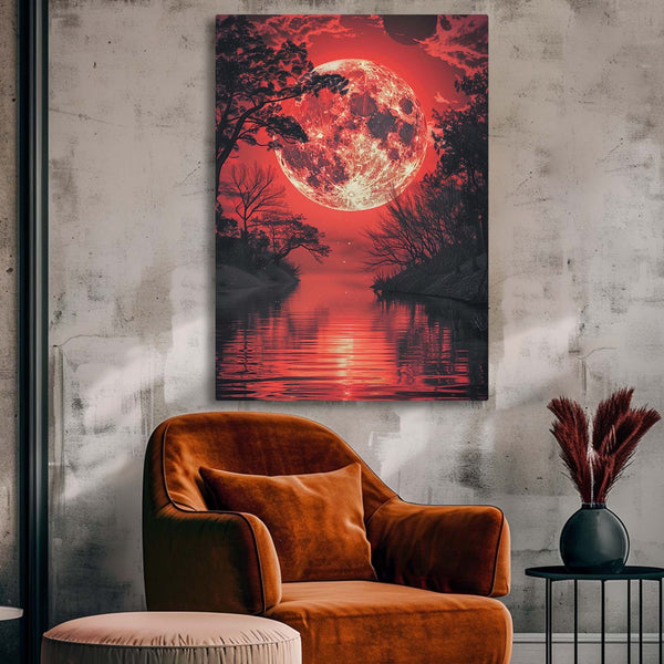 Bloody Moon Canvas Art   | MusaArtGallery™