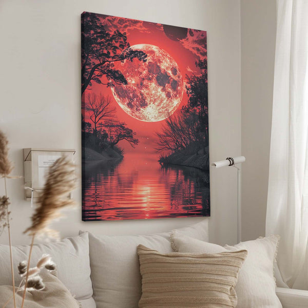 Bloody Moon Canvas Art   | MusaArtGallery™