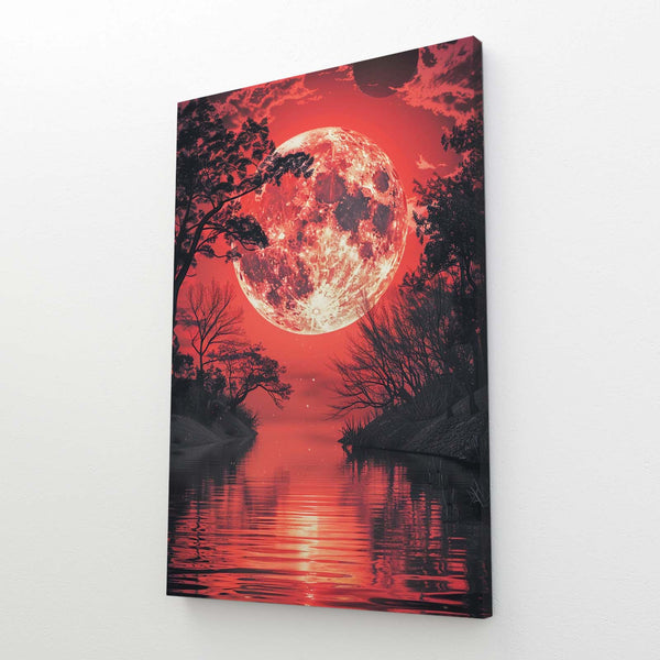 Bloody Moon Canvas Art   | MusaArtGallery™