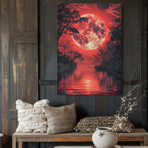 Bloody Moon Canvas Art   | MusaArtGallery™