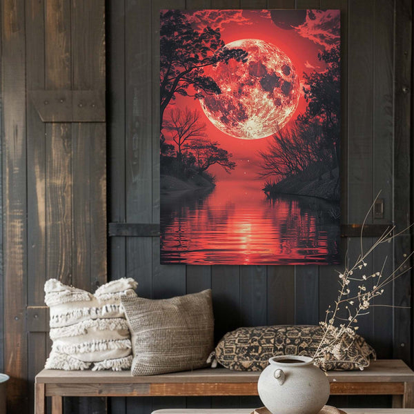 Bloody Moon Canvas Art   | MusaArtGallery™