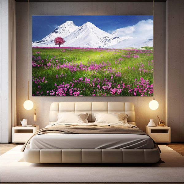 Blooming Meadow Landscape Wall Art | MusaArtGallery™