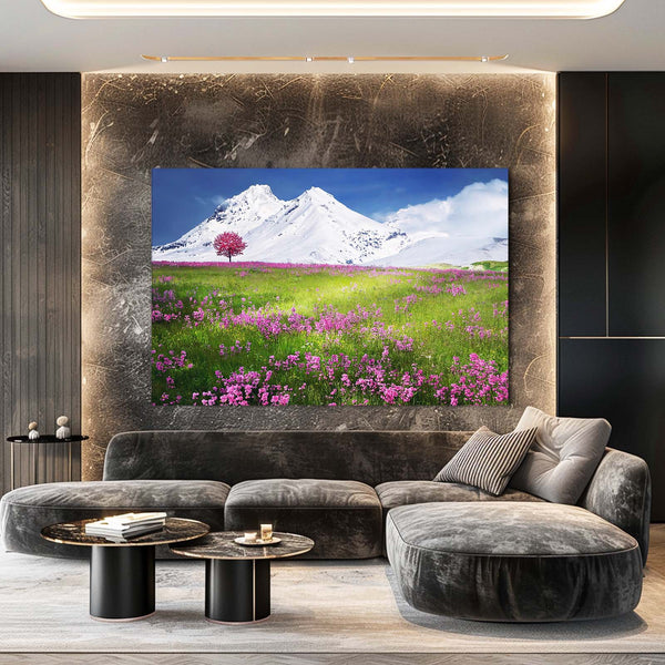 Blooming Meadow Landscape Wall Art | MusaArtGallery™