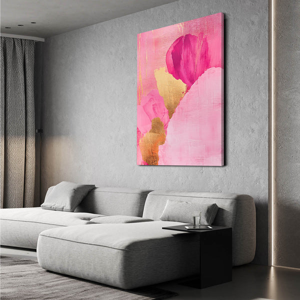 Blossom Glow Pink Abstract Art | MusaArtGallery™