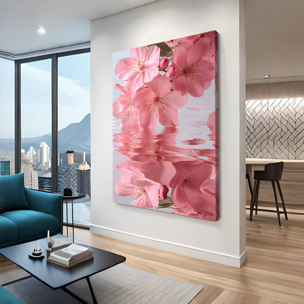 Blossom Reflection Pink Abstract Art | MusaArtGallery™