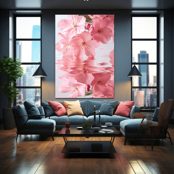 Blossom Reflection Pink Abstract Art | MusaArtGallery™